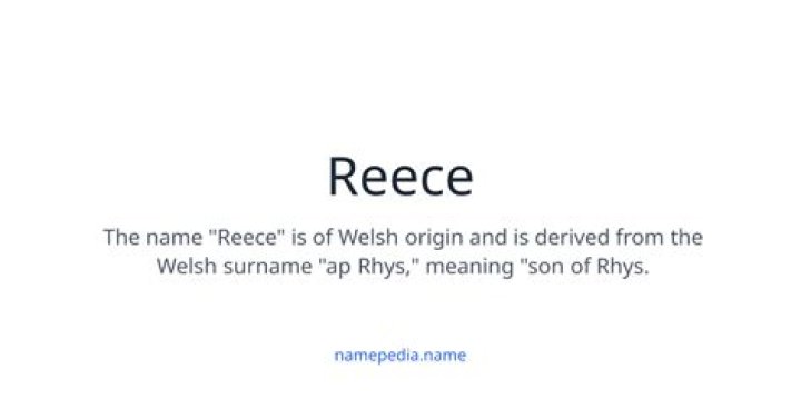 Is reece a boy name?
