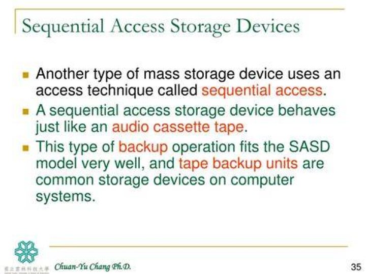 Is sequential access storage device?